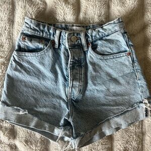 ZARA DENIM HIGH WAISTED SHORTS